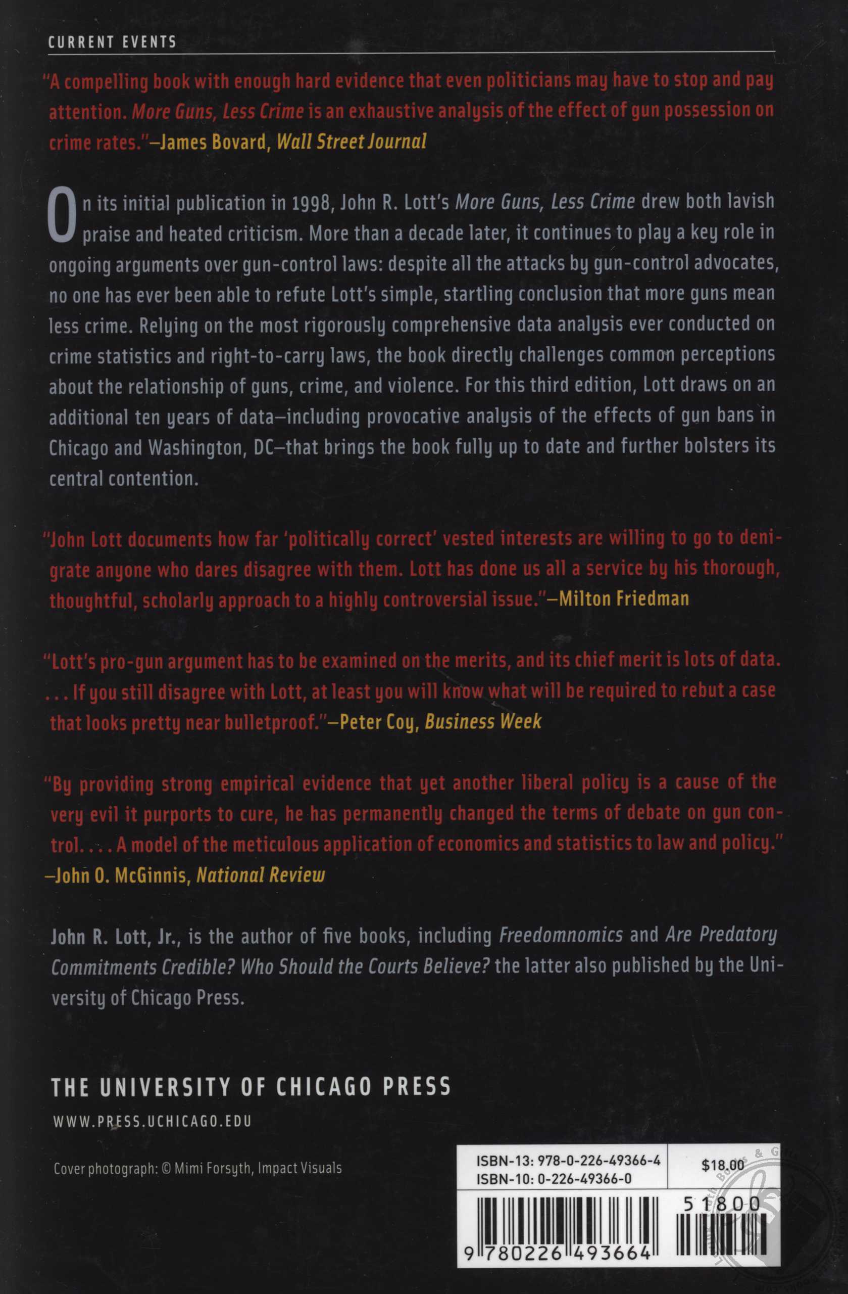 More Guns, Less Crime Understanding Crime and Gun Control Laws, Third