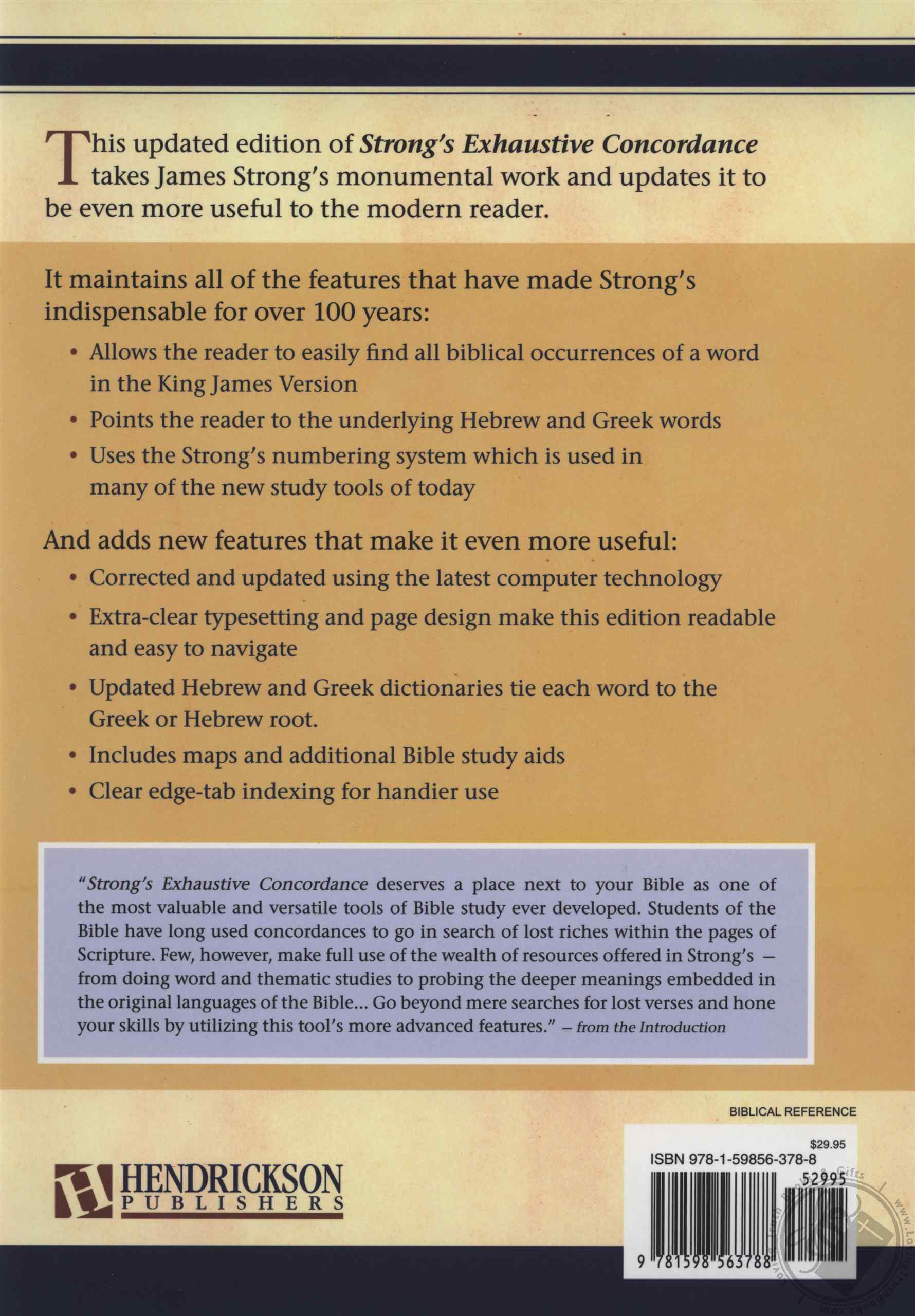 Strong's Exhaustive Concordance to the Bible (Updated Edition) by James
