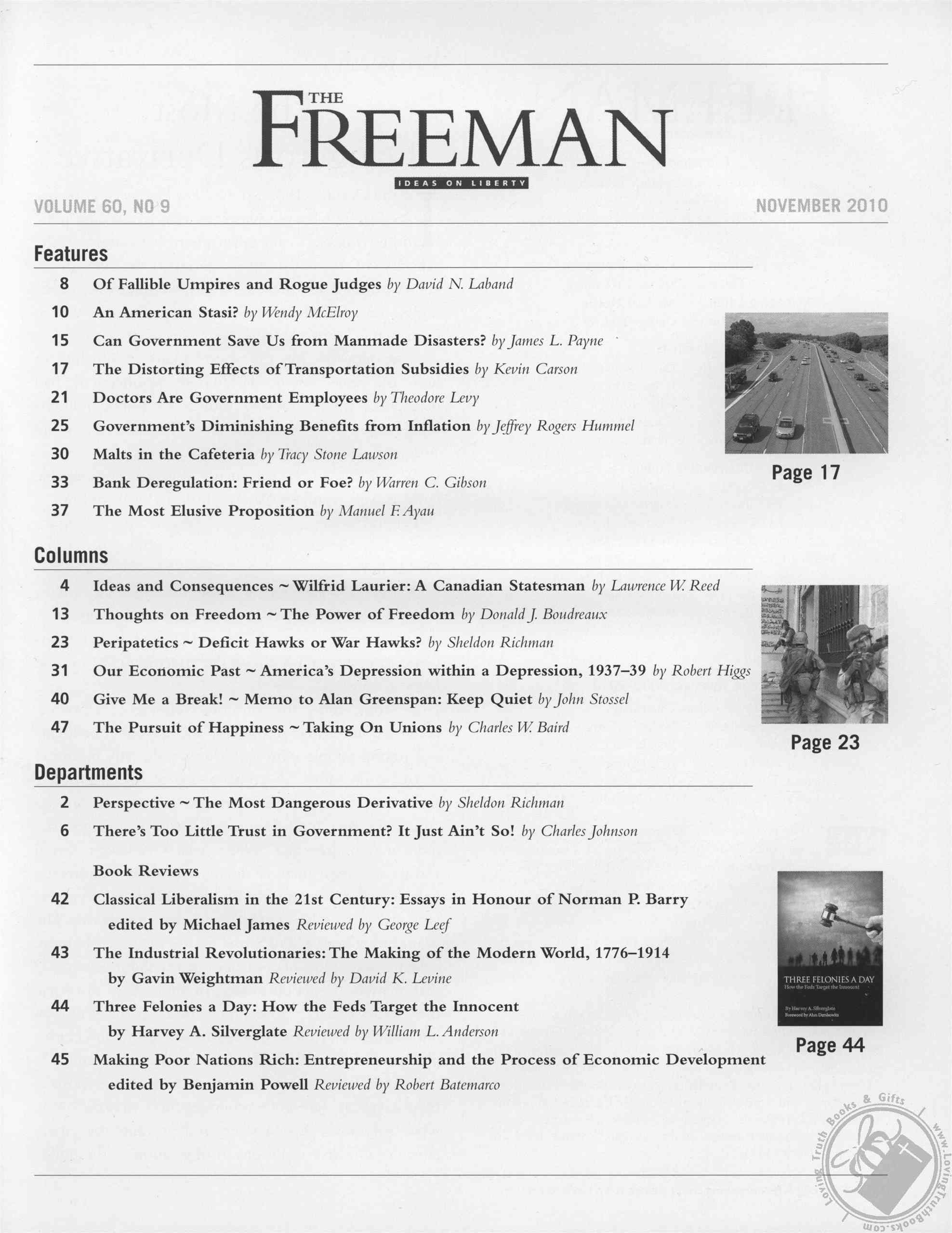 Freeman, Ideas On Liberty Magazine Government's Diminishing Returns