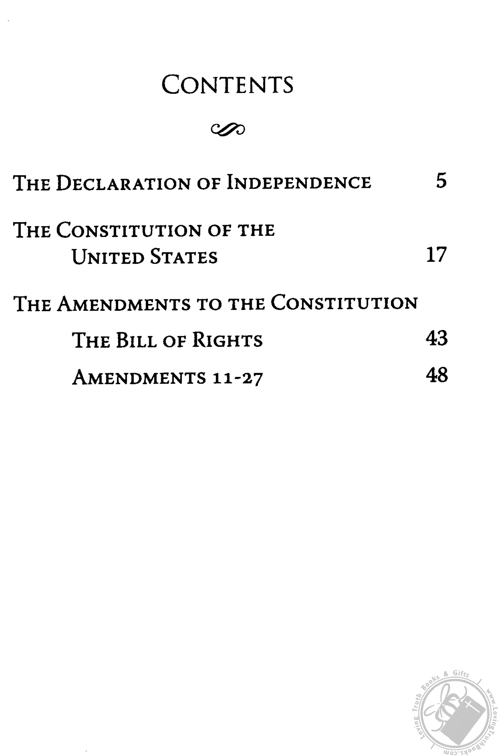 Pocket Declaration of Independence and Constitution of the United