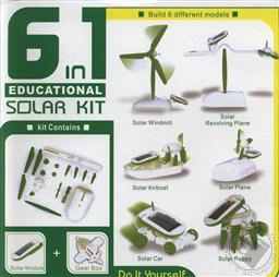 Do It Yourself 6-in1 Educational Solar Kit,Cute Sunlight