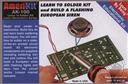 Amerikit Learn to Solder Kit and Build a Flashing European Siren (Electronic Experiment Kit - Requires Soldering) Model AK-100,Elenco Electronics