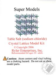 Table Salt (Sodium Chloride) Crystal Lattice Model Kit (238 Pcs),Ryler Enterprises