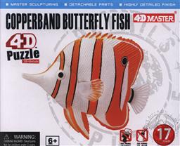 Copperband Butterfly Fish 4D Puzzle with Realistic Detail (17 Pieces for Ages 6 and Up) (Biology Model),4D Master