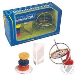 Discovery Pak with Gyroscope, Light Prism, and Magnets (A Physics Discovery Set for Magnetism, Gravity and Light),Tedco