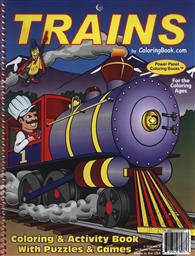 Educational Coloring and Activity Book: Trains,Really Big Coloring Books