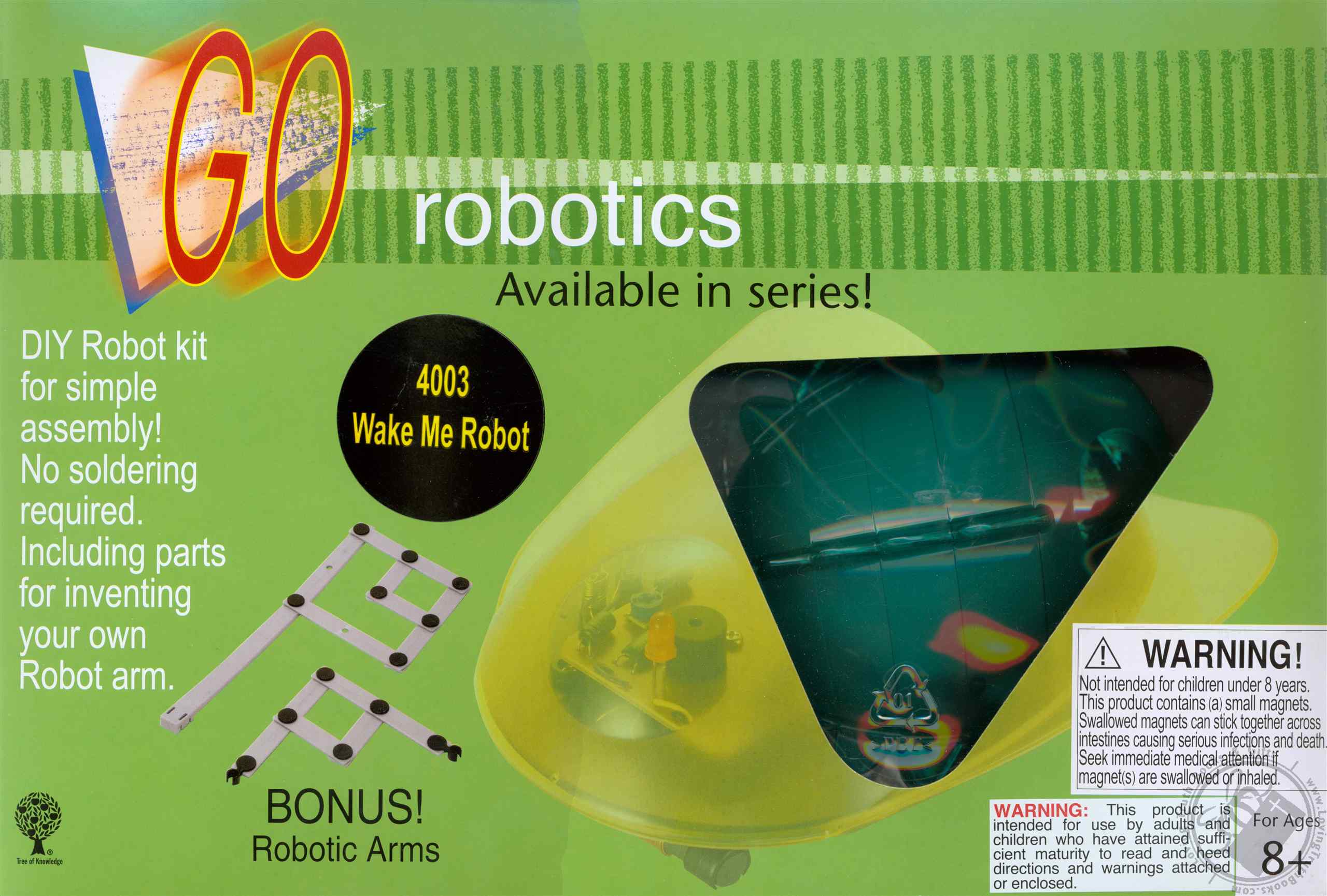 Do It Yourself Robot Kit Wake Me Light Sensitive Robot Construction Kit