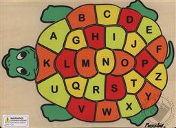Learn My ABCs Turtle Puzzle (Learn Upper and Lower Case Alphabet Puzzle) Ages 3 and Up (Puzzle/ Wooden),Puzzled Inc