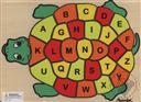 Learn My ABCs Turtle Puzzle (Learn Upper and Lower Case Alphabet Puzzle) Ages 3 and Up (Puzzle/ Wooden),Puzzled Inc