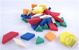 Set: 50 Soft Pattern Block Foam Shapes/ Geometric Shapes (Colors Vary),Loving Truth Books & Gifts