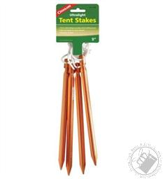 Coghlan's Ultralight Tent Stakes with Pul Cord (9 Inch Pegs Set of 4),Coghlan's Ltd