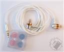 White and Orange Metallic Standard Plug In-Ear Stereo Headphones with Extra Ear Cushions (3.5 MM Jack) White Earbuds,Loving Truth Books & Gifts