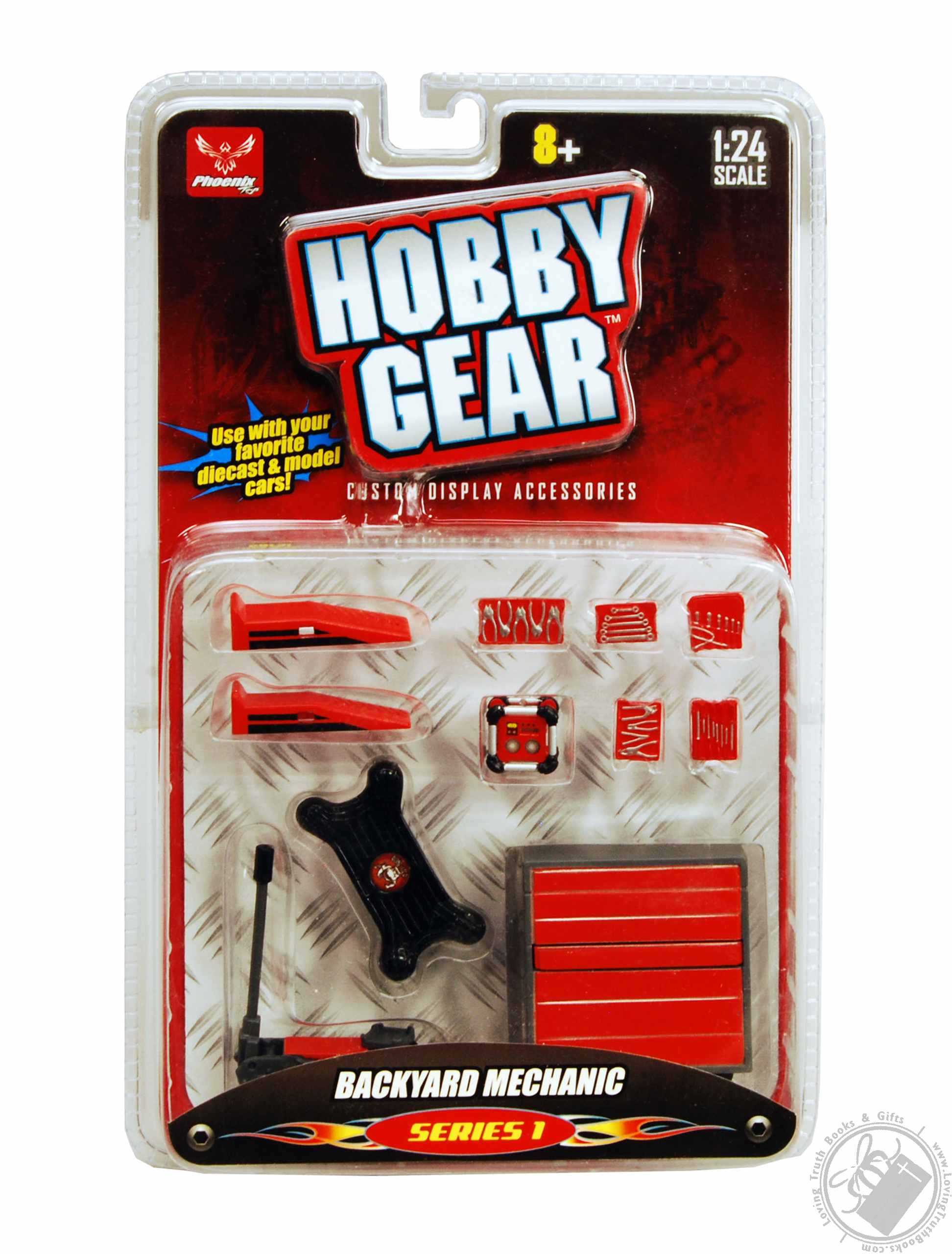 Backyard Mechanic Hobby Grade Diorama Accessory Set (Scale 124) (Die Cast Accessories) by