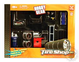Tire Shop Hobby Grade Diorama Accessory Set (Scale 1:24) (Die Cast Accessories),Phoenix Toys