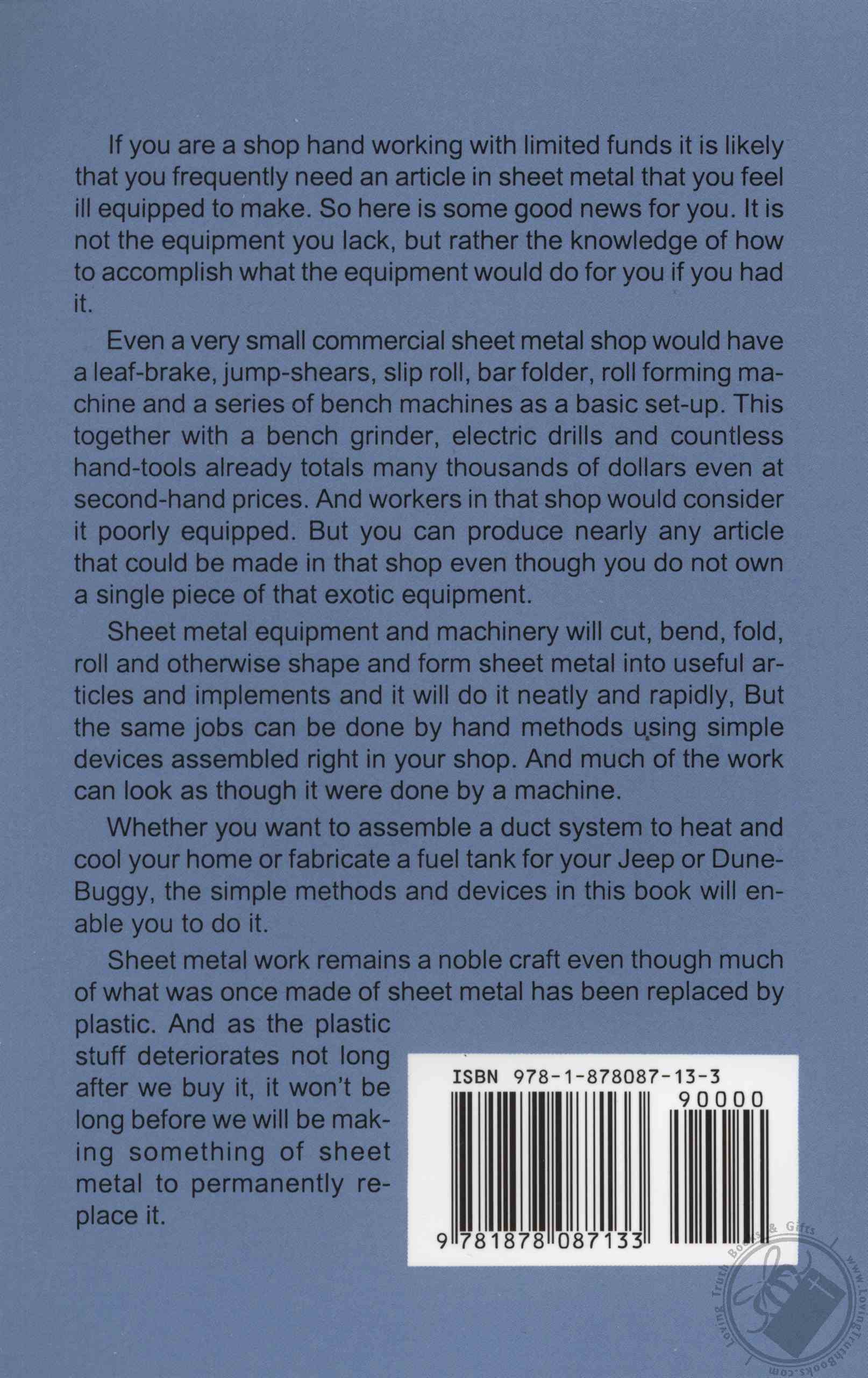 Working Sheet Metal by David J Gingery (Book / Paperback) (Loving Truth