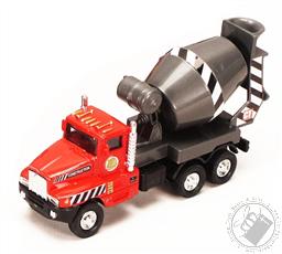 Construction Truck Cement Mixer Diecast Vehicle with Pullback Action (Color: Red),Shing Fat LTD