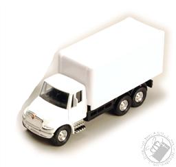 International Delivery Box Truck Diecast with Pullback Action (Color: White),Shing Fat LTD