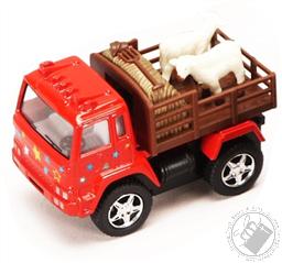 Farm Animal Truck with Sheep And Pullback Action Diecast (Color: Red),Kinsfun