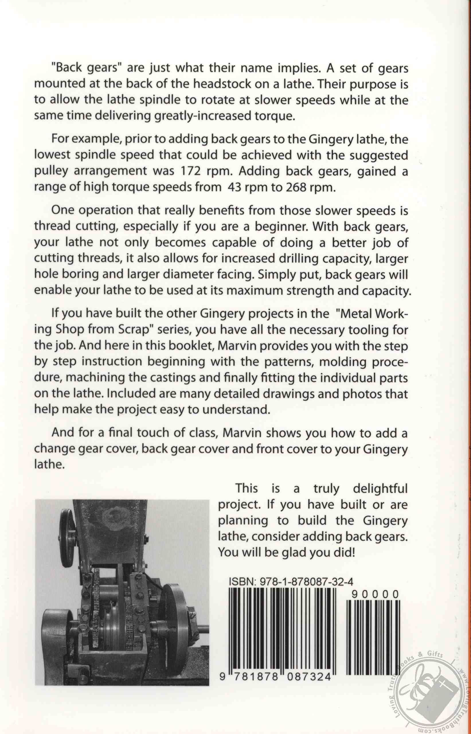 Back Gears for the Gingery Lathe by Marvin Guthrie (Book / Paperback