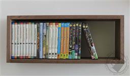 Solid Black Walnut Real Wood Floating Rectangular Box Shelf, 24.5