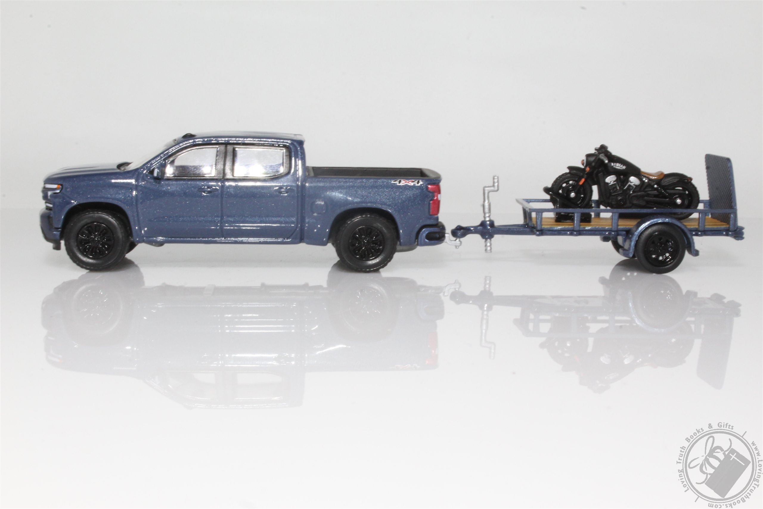 2020 Chevy Silverado and Utility Trailer with 2020 Indian