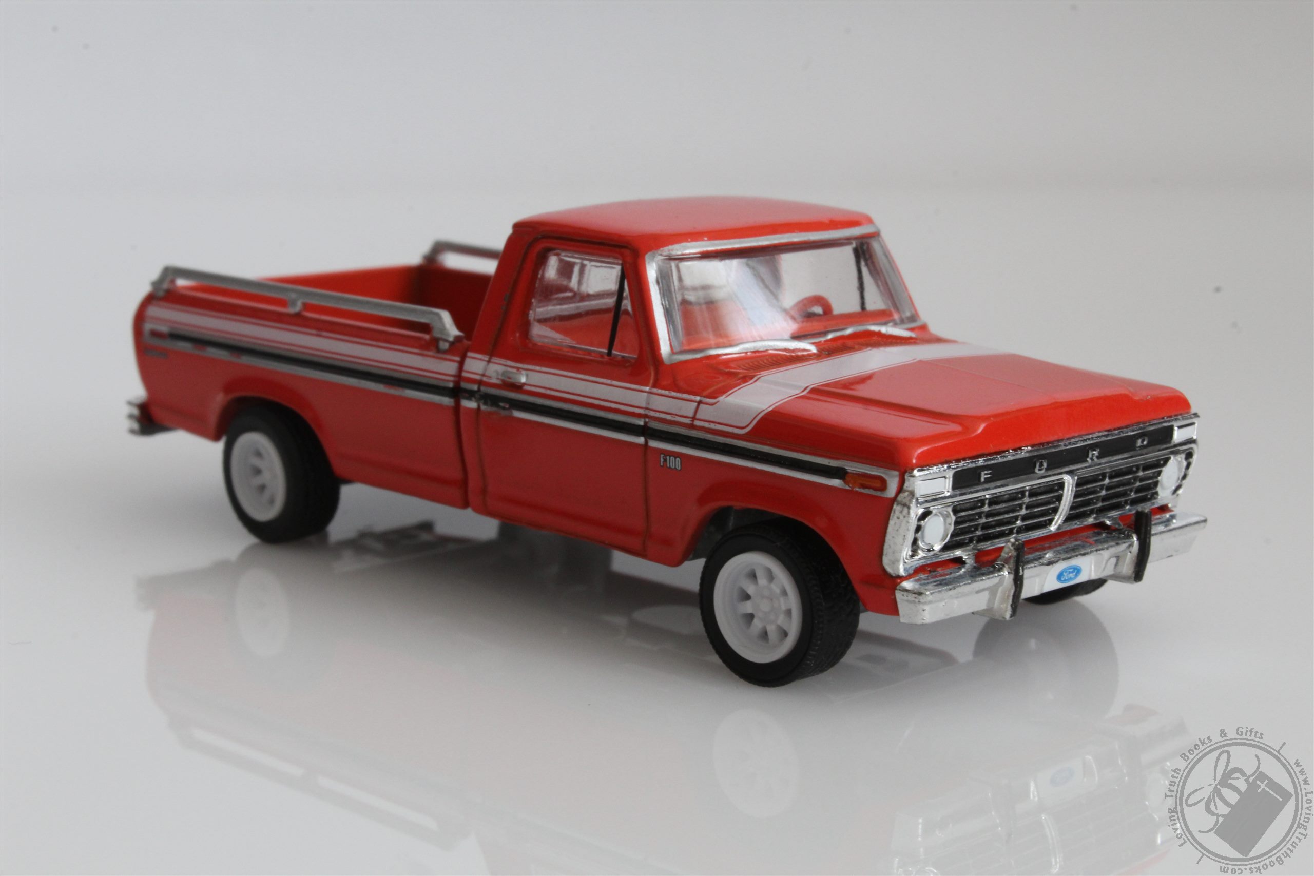 Greenlight Hobby Shop 6 1975 Ford F100 Explorer Pick Up Truck with Spare Tires 