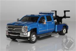 Dually Drivers Series 5 - 2018 Chevrolet Silverado 3500 Dually Wrecker - Blue,Greenlight Collectibles 