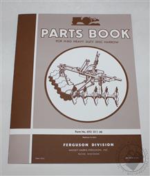 Ferguson H-BO-20 Heavy Duty Disc Harrow, Parts Book / List, Part Manual, Reference,Harry Ferguson Inc.