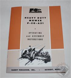 Ferguson P-EO-A21 Heavy Duty Sickle Bar Mower Mid Mount, Operators Manual,Harry Ferguson Inc.