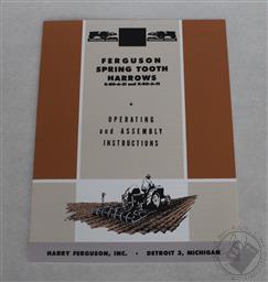 Ferguson K-BO-A21, K-BO-A31 Spring Tooth Harrow Operators/ Owners Manual, Massey Ferguson,Harry Ferguson Inc.