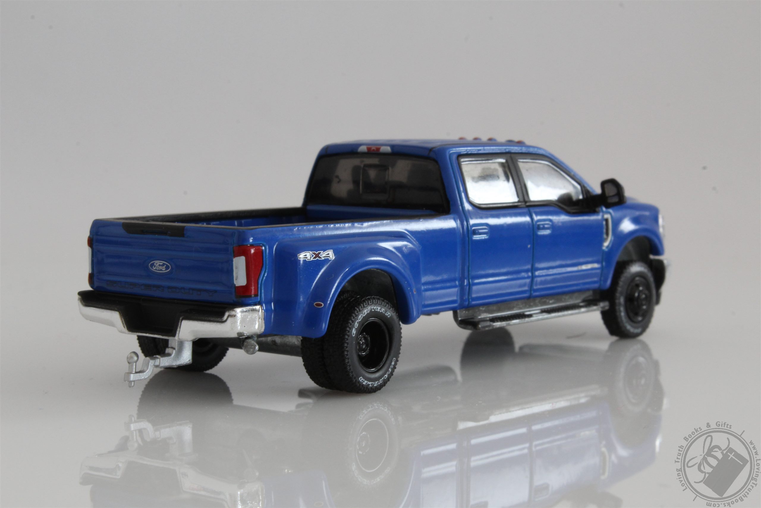 2019 Ford F350 Dually Pickup Truck, Blue with Gooseneck Trailer 164