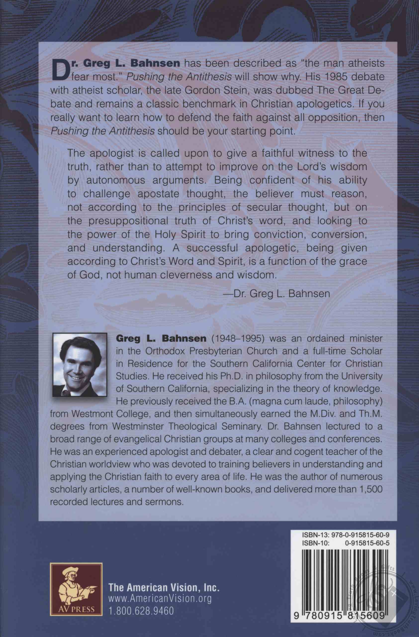 Greg bahnsen picture