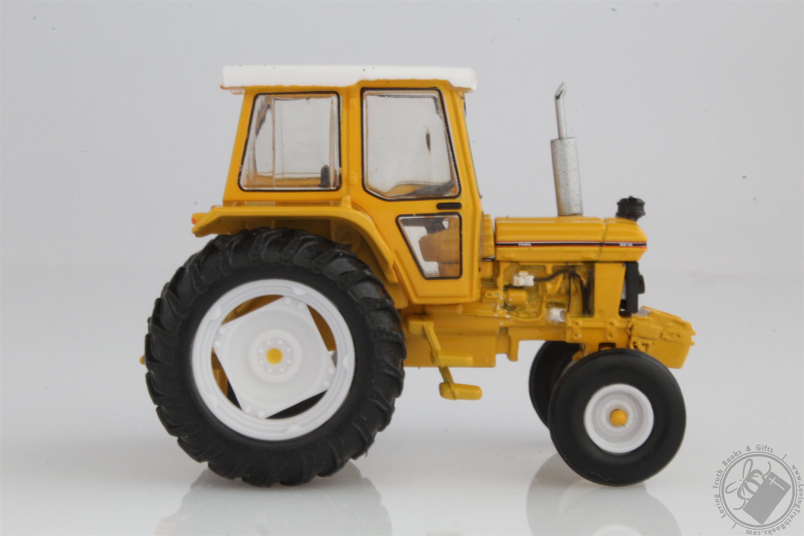 Modèle Tracteur Ford 5610 1988 Greenlight 1:64 - Jaune Et Blanc - Moulé Sous Pression - Neuf