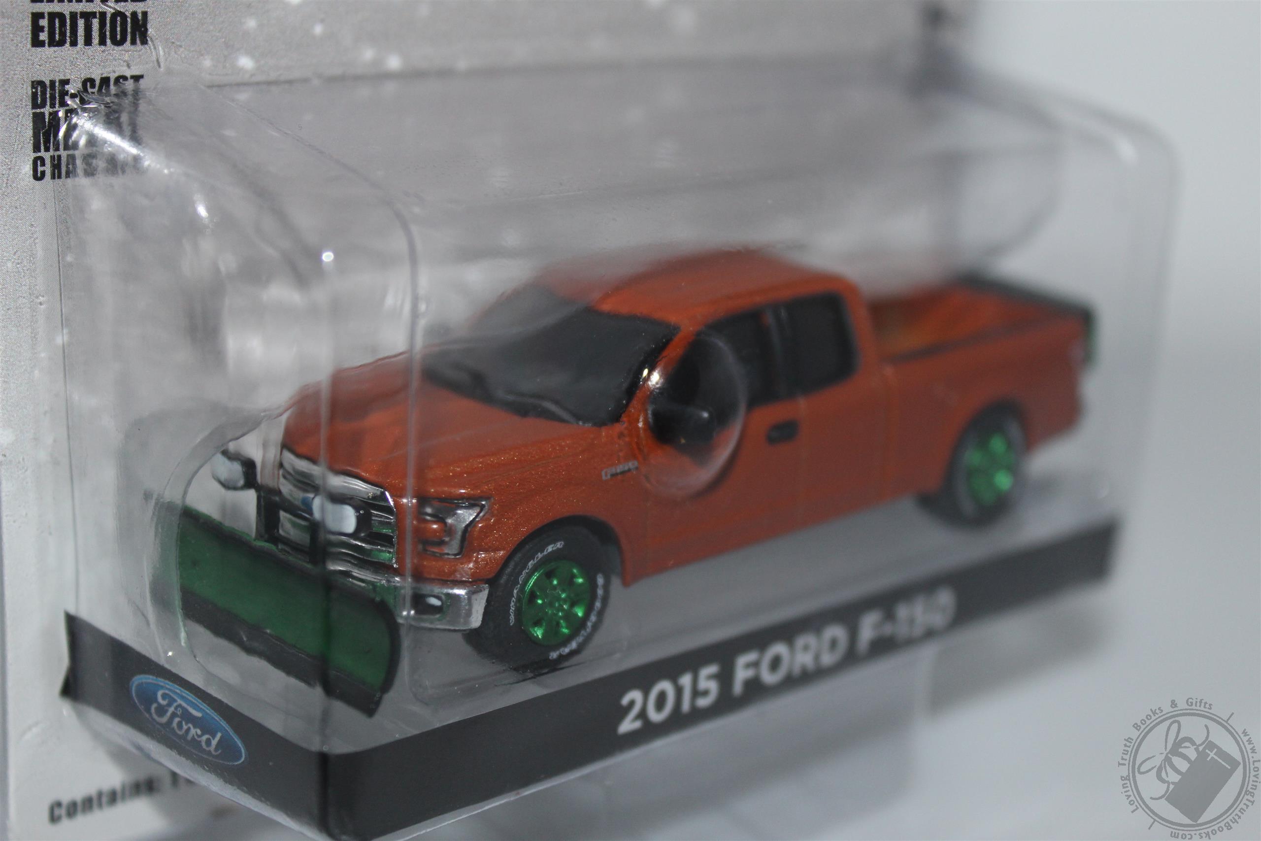 CHASE, 2015 Ford F150 w/ Snow Plow & Salt Spreader 164 Scale Diecast