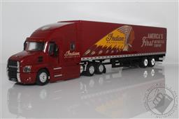 2019 Mack Anthem Semi Truck w/ Box Trailer, Indian Motorcycle 1:64 Scale Diecast Model,Greenlight Collectibles 