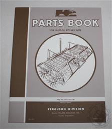 Ferguson R-KO-20 Rotary Hoe Tiller, Parts Book / List, Tractor Part Manual,Harry Ferguson Inc.