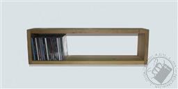 Solid Yellow Poplar Real Wood Floating Box Shelf, Rectangular CD Shelf, Handmade,Loving Truth