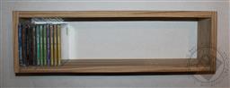 Solid White Oak Real Wood Floating Box Shelf, Rectangular CD Shelf, Handmade,Loving Truth