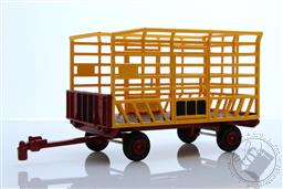 Down on the Farm Series 7 - Bale Throw Wagon - Yellow and Red,Greenlight Collectibles 