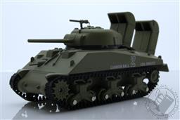 Battalion 64 Series 2 - 1944 M4 Sherman Tank with Deep Wading Gear - U.S. Army World War II - Cannon Ball - Utah Beach, Normandy,Greenlight Collectibles 