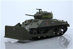 Battalion 64 Series 2 - 1944 M4 Sherman Dozer Tank with Bulldozer Pusher Blade - U.S. Army World War II - Utah Beach, Normandy,Greenlight Collectibles 