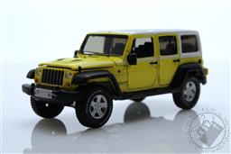 PREORDER Auto World Premium - 2022 Release 3A - 2017 Jeep Wrangler Chief Edition - Acid Yellow w/White Roof & White Side Stripe (AVAILABLE JAN-FEB 2023),Auto World