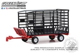 PREORDER Down on the Farm Series 8 - Bale Throw Wagon - Black and Red (AVAILABLE JAN-FEB 2023),Greenlight Collectibles