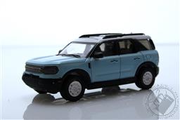 Showroom Floor Series 3 - 2023 Ford Bronco Sport Heritage Limited Edition - Robin’s Egg Blue with Oxford White Roof,Greenlight Collectibles