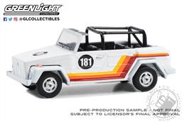 PREORDER All-Terrain Series 15 - 1974 Volkswagen Thing (Type 181) #181 - White with Red, Orange and Yellow Stripes (AVAILABLE JUN-JUL 2023),Greenlight Collectibles