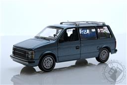 Auto World Worlds Best Mom - 1984 Dodge Caravan with Base & Trading Card in Silver and Blue,Auto World