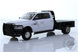 2017 Ram 3500 Flatbed Laramie - White - LP Diecast Exclusive Greenlight 51517-B,Greenlight Collectibles