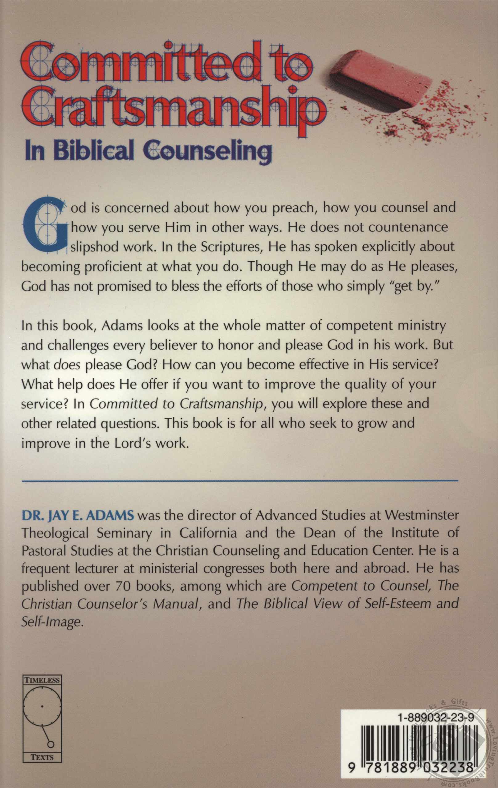 Committed to Craftsmanship by Jay E. Adams (Book / Paperback) (Loving